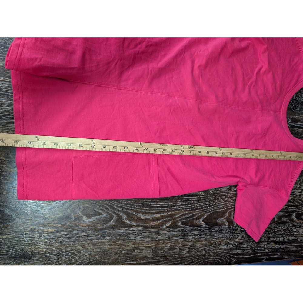 Hot Pink Short Sleeve T-Shirt romper Hot shot with Pockets Relaxed Fit Small - Picture 5 of 11